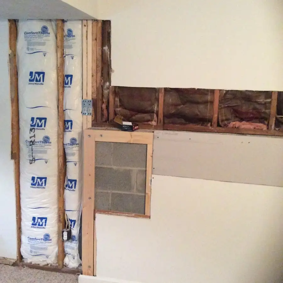 Wall insulation replacement during Contents Cleaning & Restoration in Kayenta